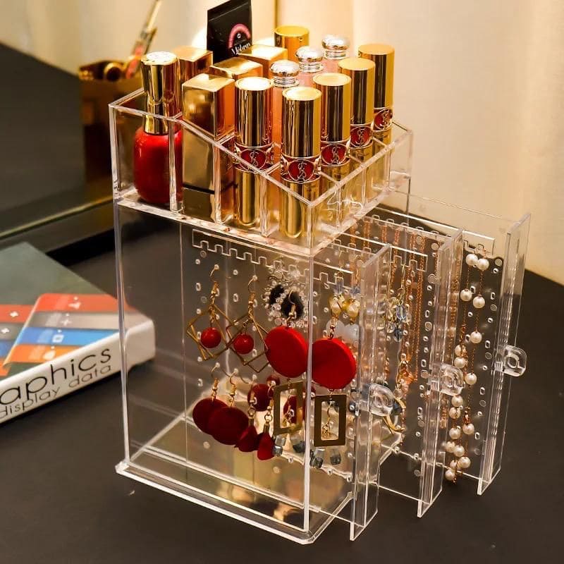 Acrylic Transparent Jewellery Cosmetic Box, Cosmetic Lipstick Jewellery Storage Box, Jewellery Display Organizing Shelve, Luxury Drawer Shelf Organizer, Jewellery Display Stand, Dustproof Jewellery Rack Display, Transparent Crystal Jewellery Rack Acrylic Transparent Jewellery Cosmetic Box, Cosmetic Lipstick Jewellery Storage Box, Jewellery Display Organizing Shelve, Luxury Drawer Shelf Organizer, Jewellery Display Stand, Dustproof Jewellery Rack Display, Transparent Crystal Jewellery Rack